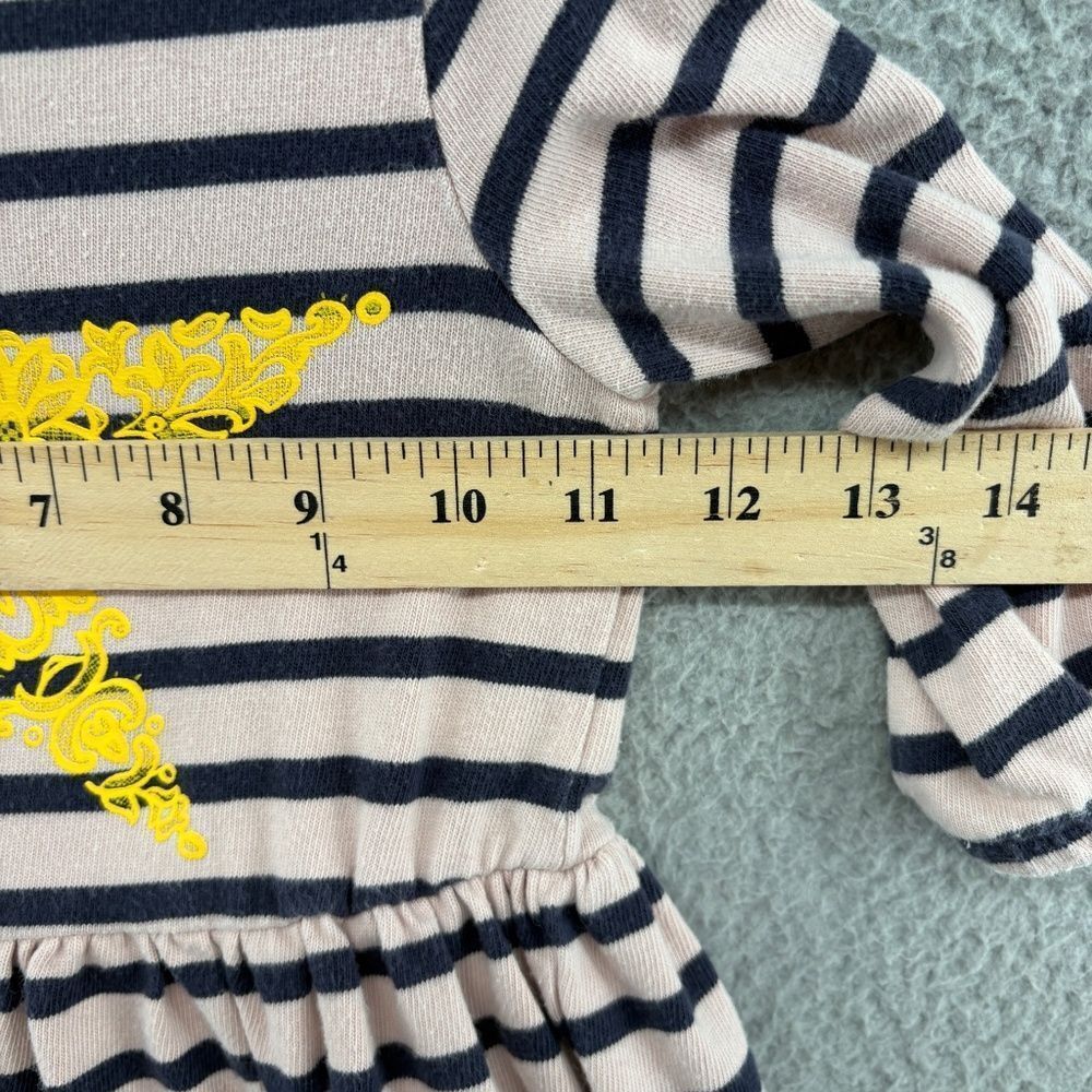 Stella McCartney Kids 18M Pink Navy Striped Star Applique Dress - Picture 5 of 11
